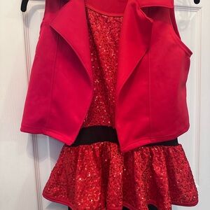 Weissman Red and Black XL Child dance costume